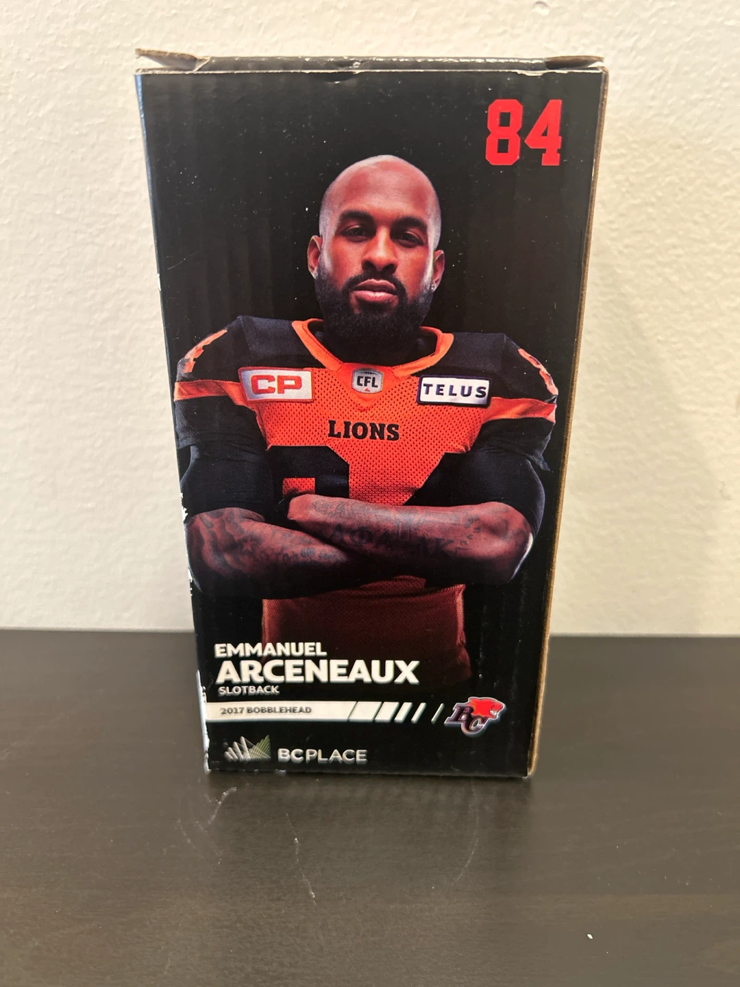 BC Lions Emmanuel Arceneaux 2017 Bobblehead