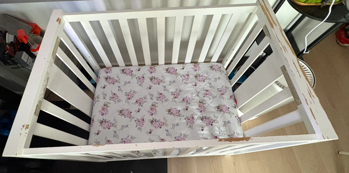 White Mini baby crib - photo 2