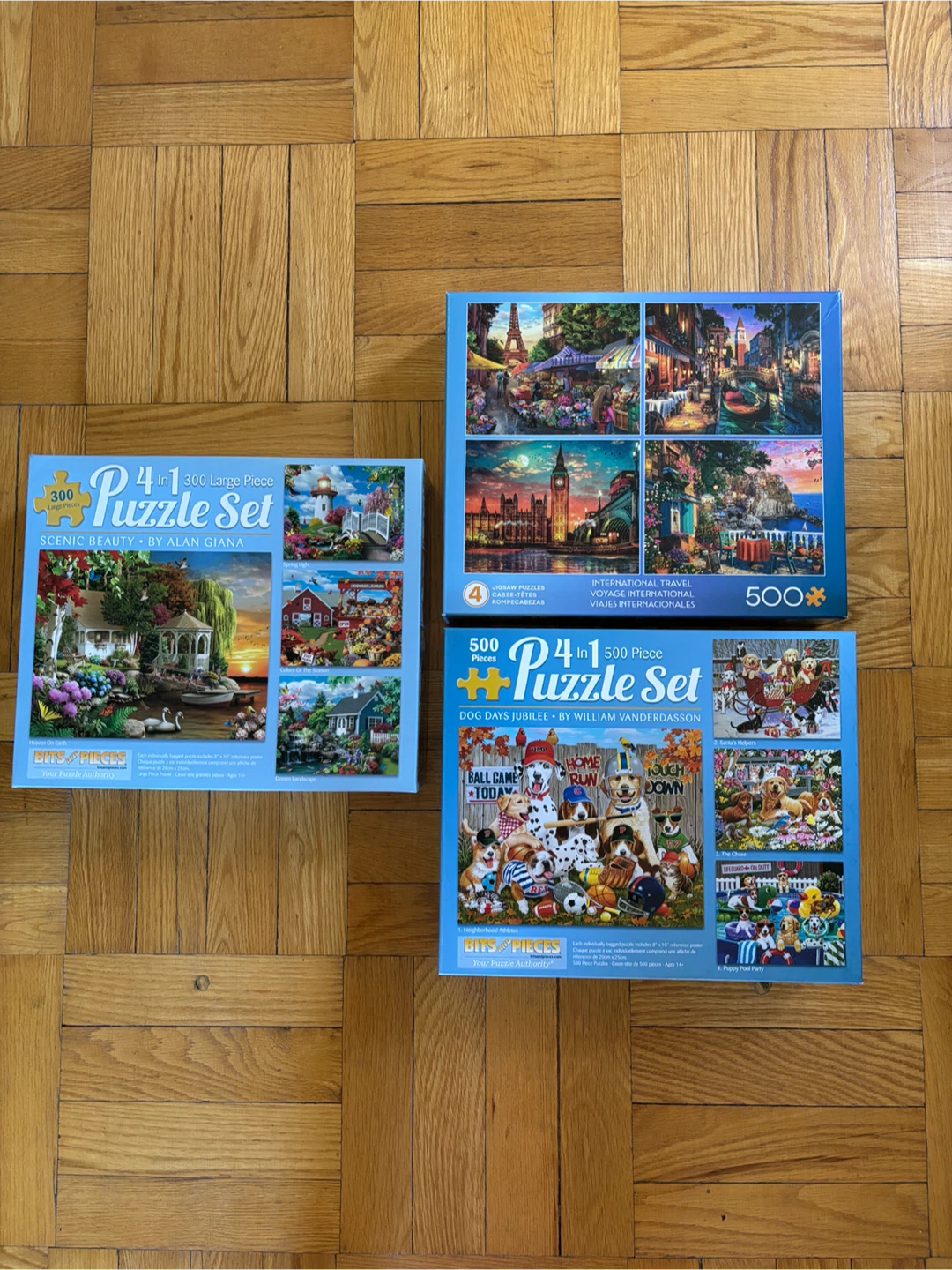 Bits and Pieces 4-in-1 Puzzle Sets