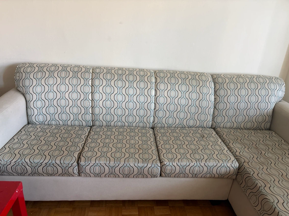 Sectional Sofa with Patterned Cushions - photo 2