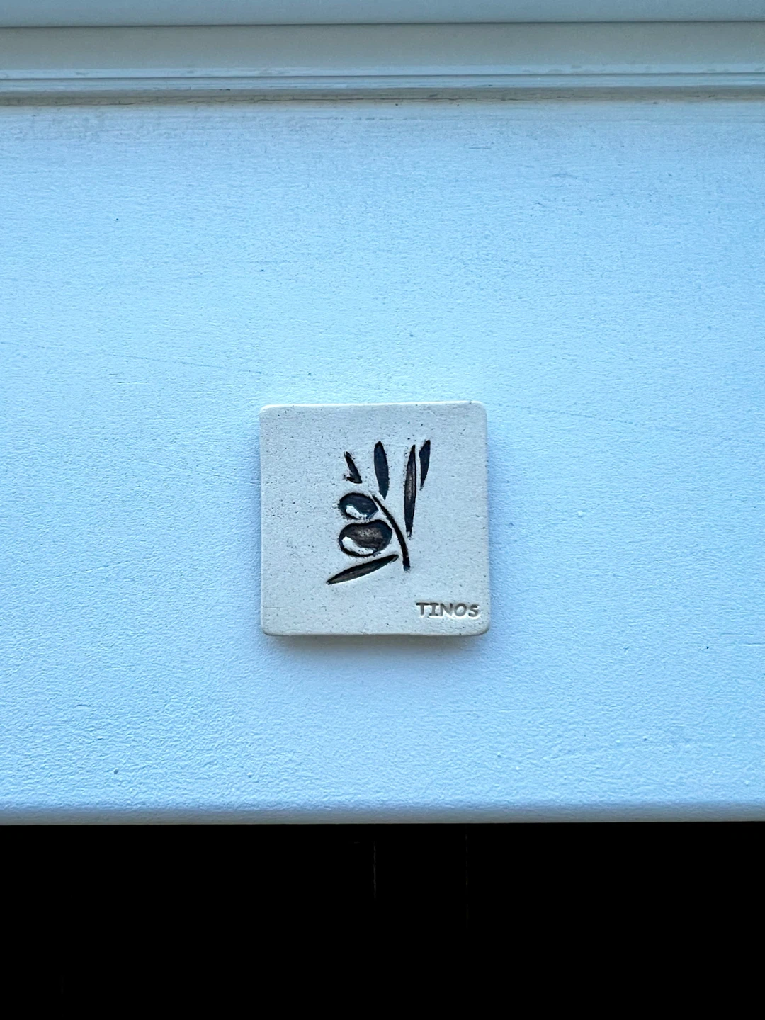 Tinos Olive Branch Ceramic Magnet