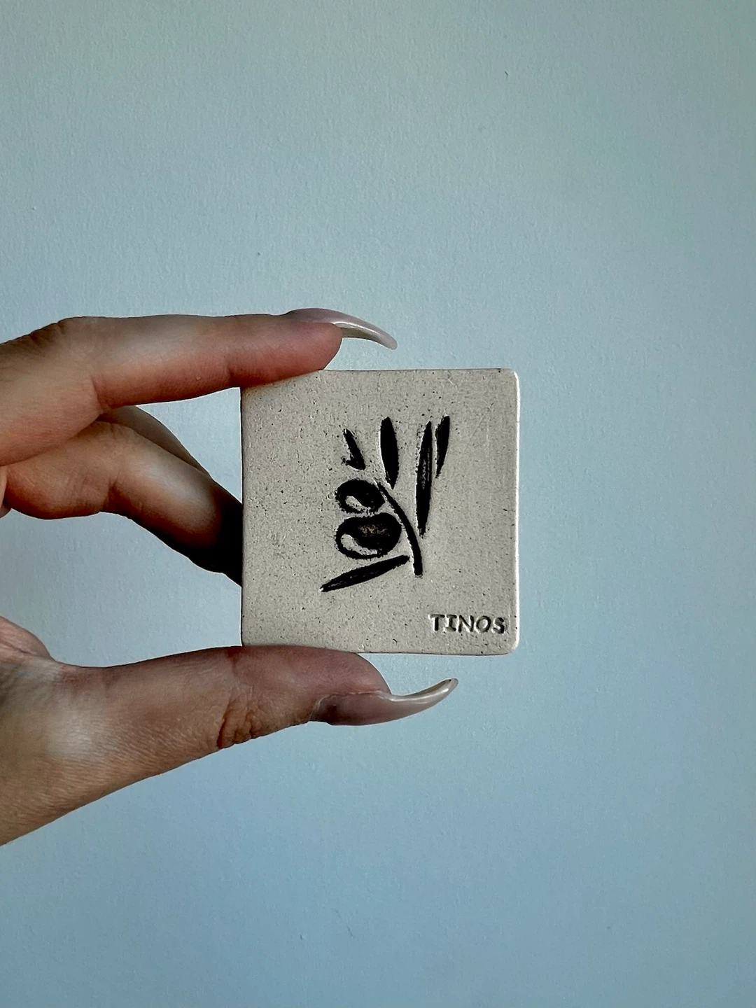 Tinos Olive Branch Ceramic Magnet - photo 2