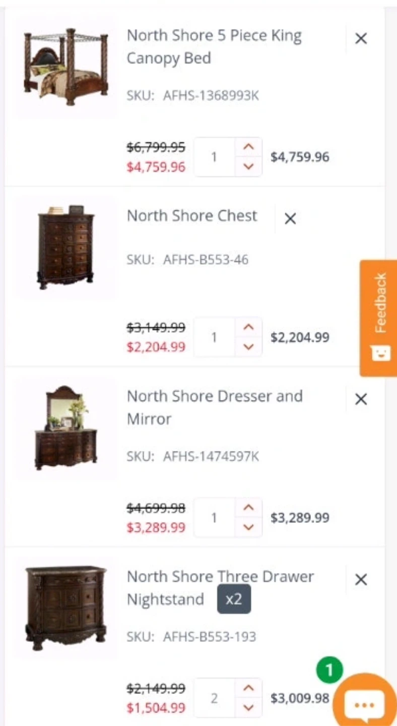 North Shore 4 Piece Queen Canopy Bed