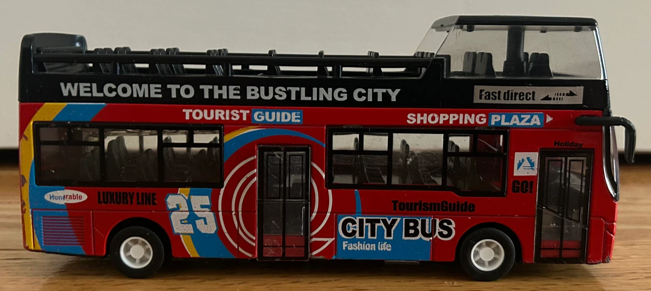 Red City Bus Toy Model