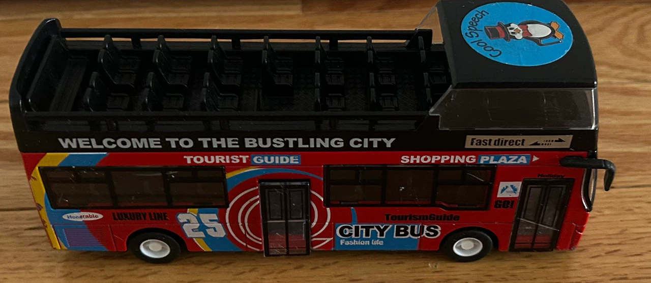 Red City Bus Toy Model - photo 2