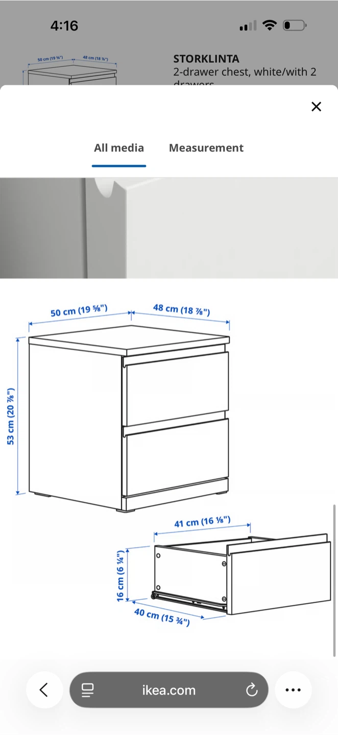 IKEA Storklinta 2-Drawer Chest - photo 3
