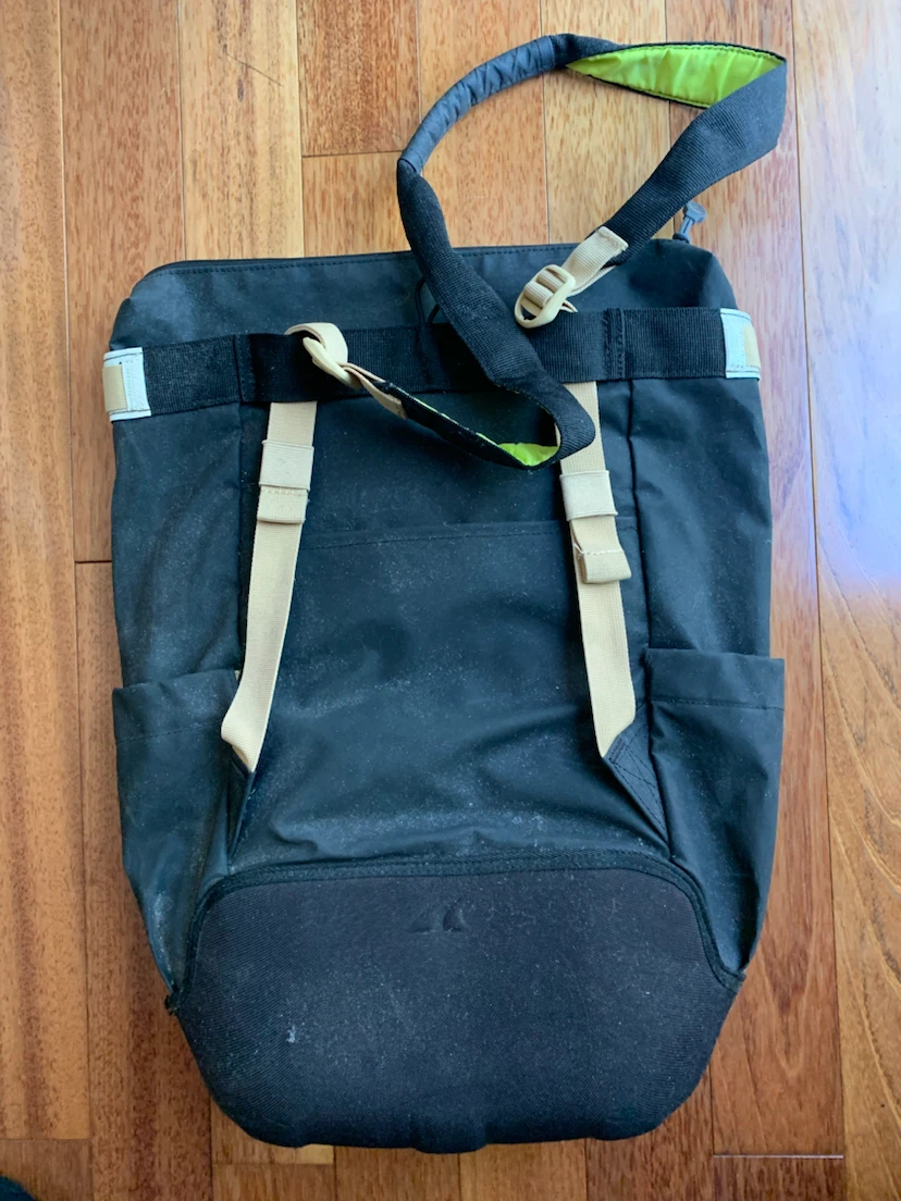 Black Convertible Bike Pannier Backpack