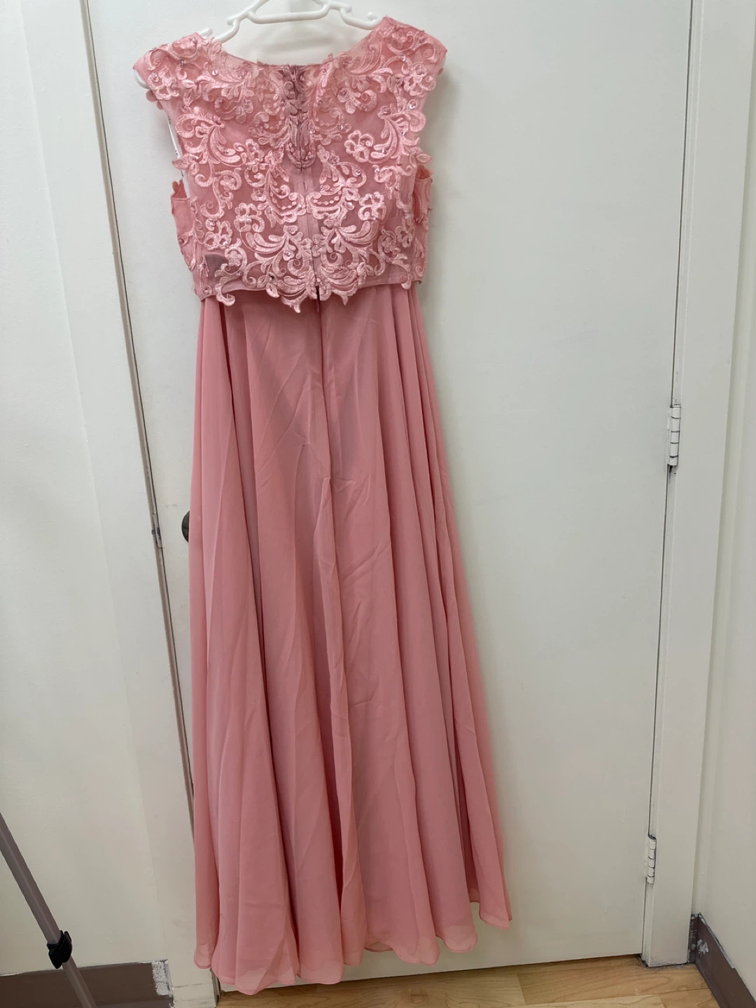 Pink Floral Embroidered Formal Dress - photo 3