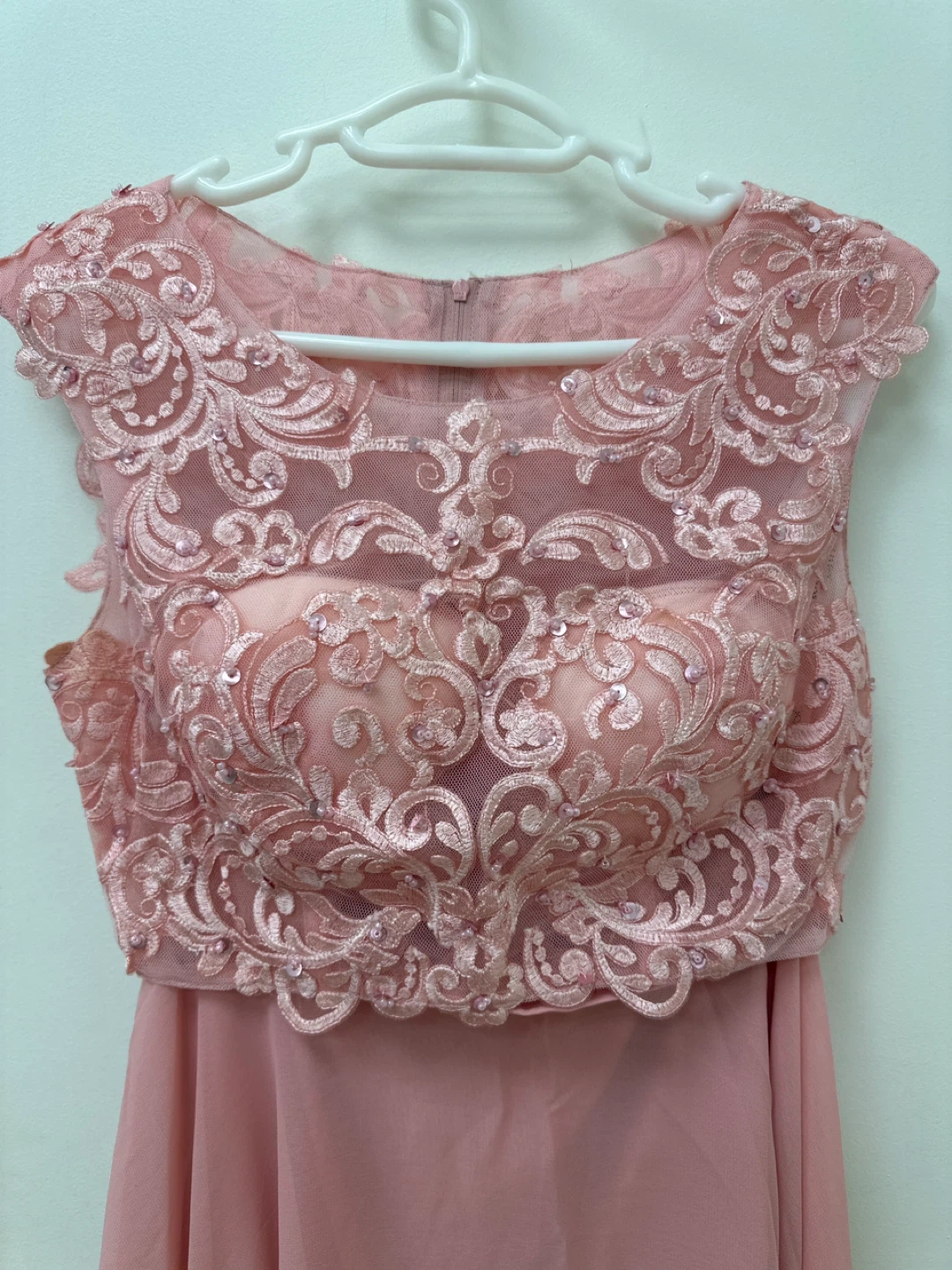 Pink Floral Embroidered Formal Dress - photo 2