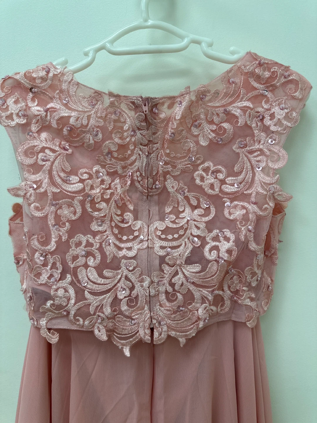 Pink Floral Embroidered Formal Dress - photo 4