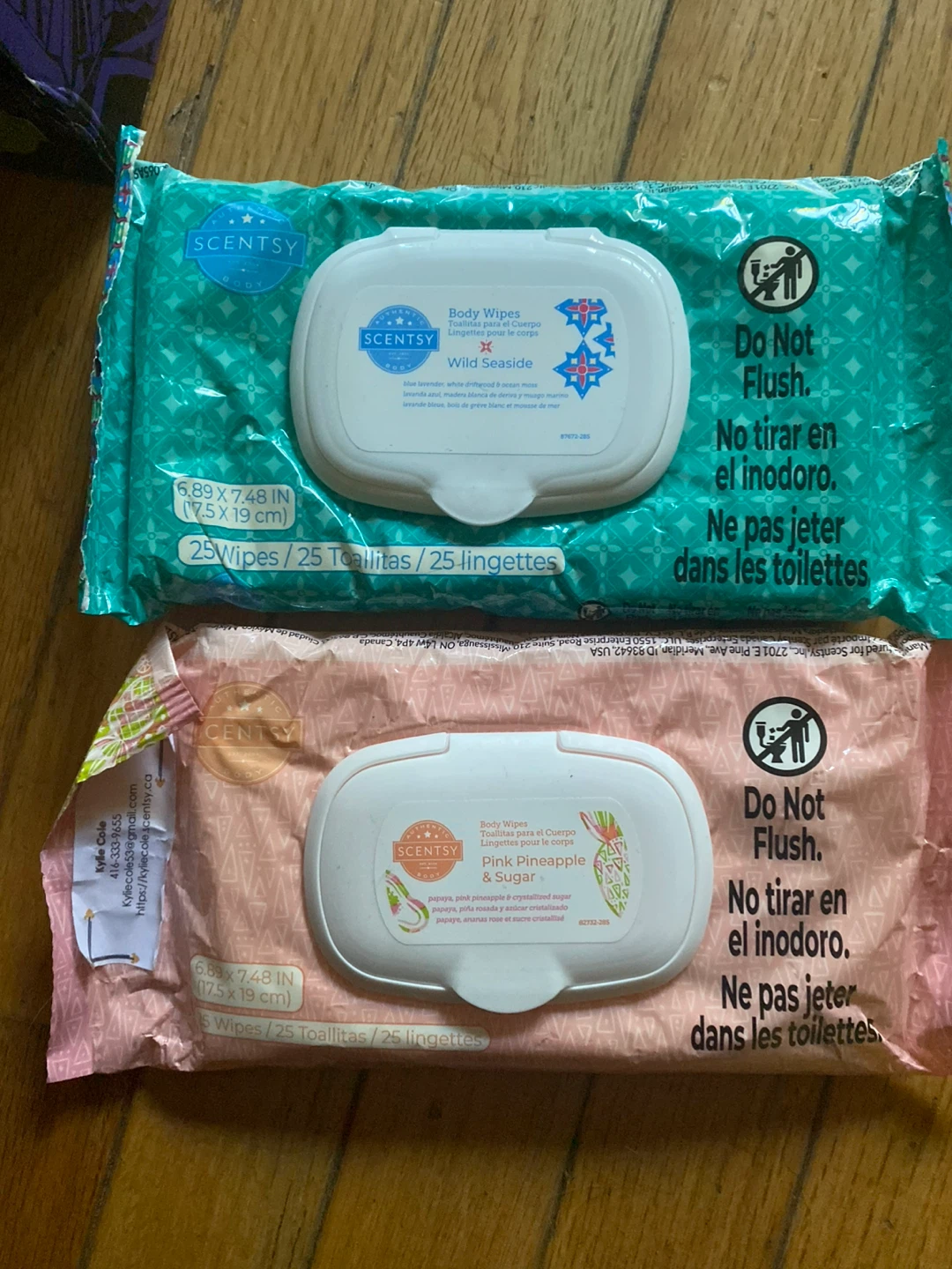 Two Scentsy Body Wipes Packs