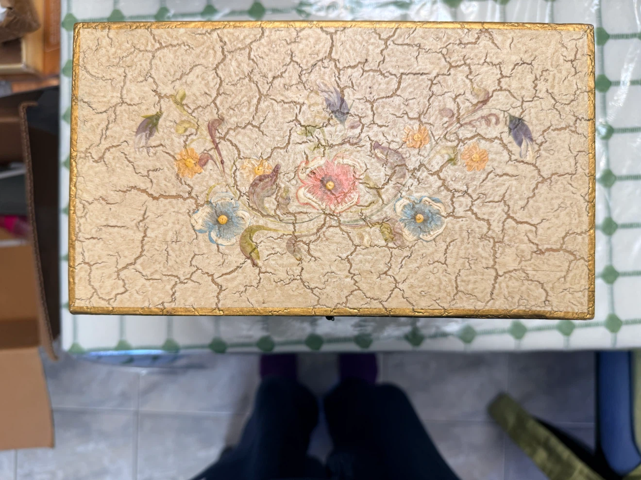 Vintage-Style Decorative Wood Jewelry Box - photo 3