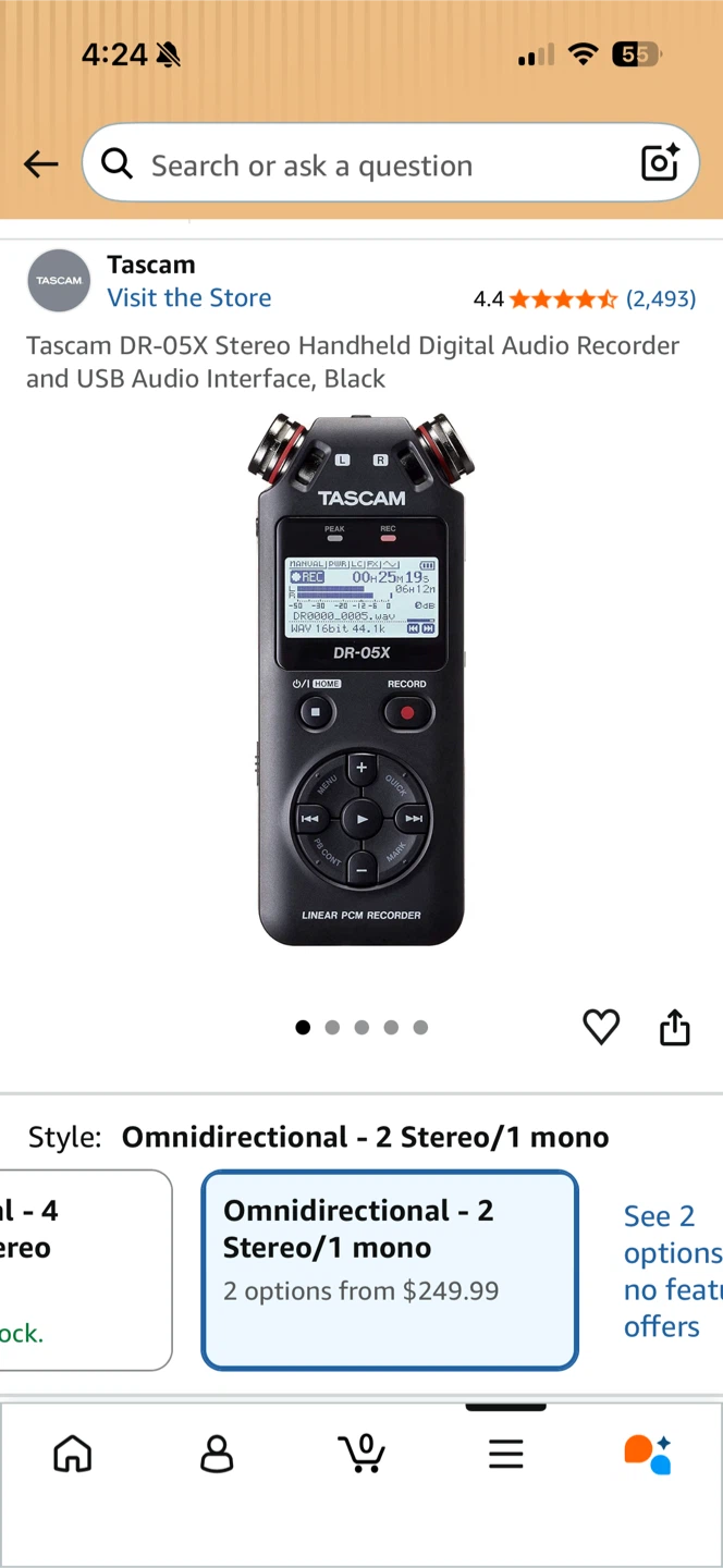 Tascam DR-05X Stereo Digital Audio Recorder - photo 2