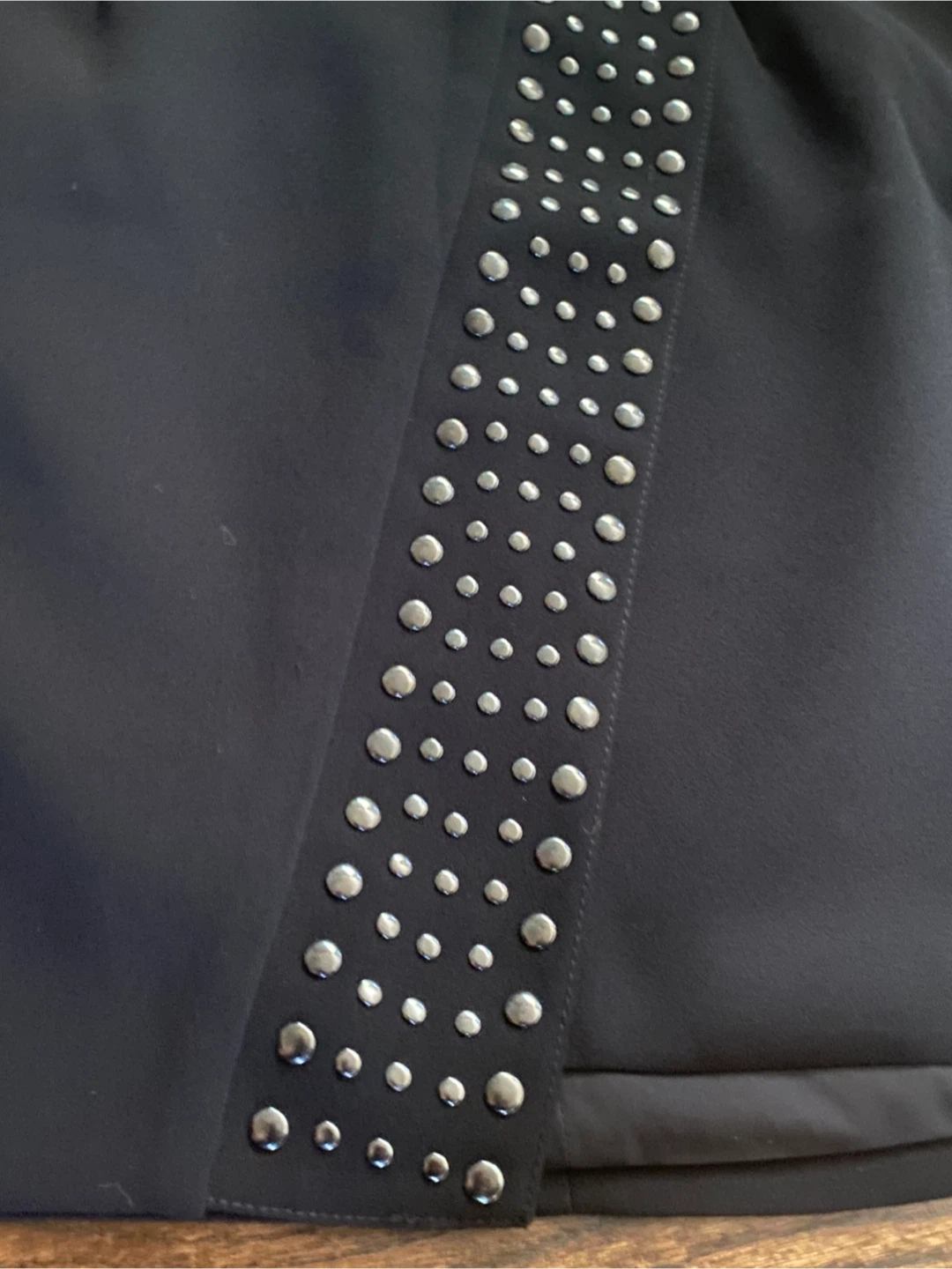 Guess Black Studded Mini Skirt, Size 8 Medium - photo 4