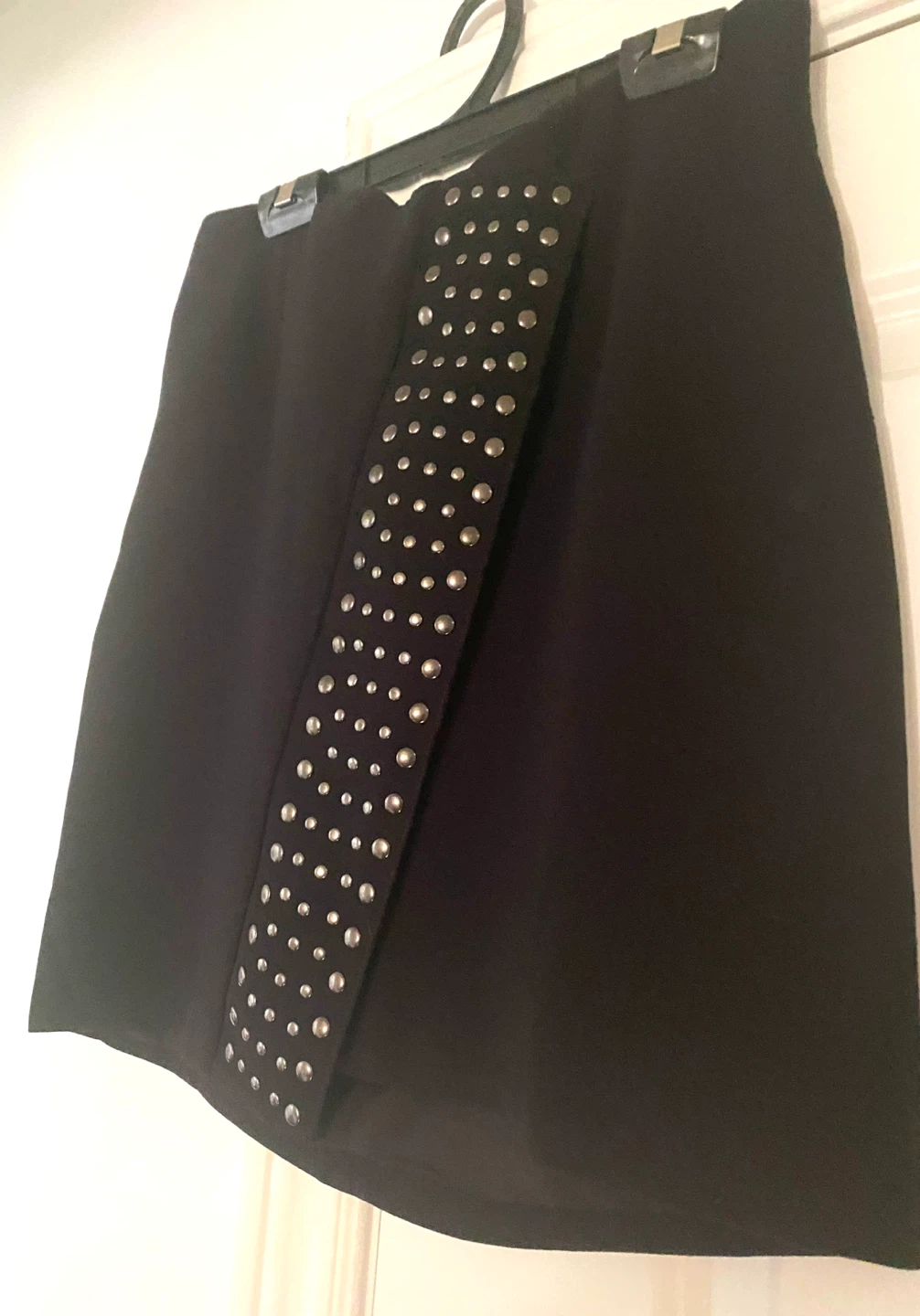 Guess Black Studded Mini Skirt, Size 8 Medium - photo 5
