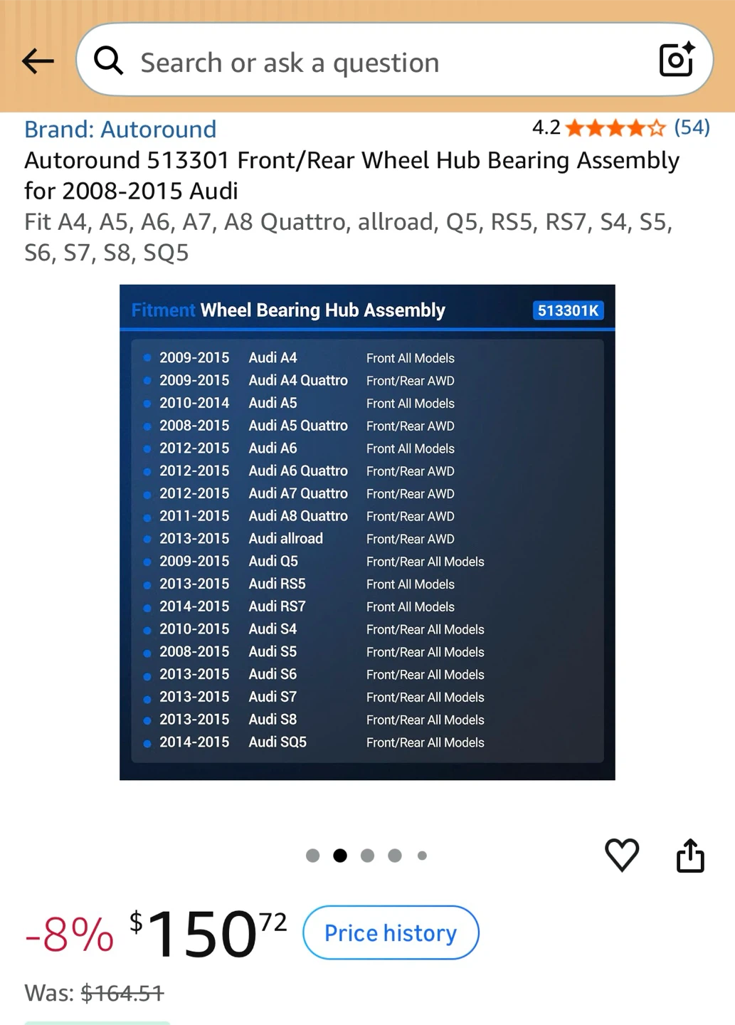 Autoround Wheel Hub Bearing Assembly 513301