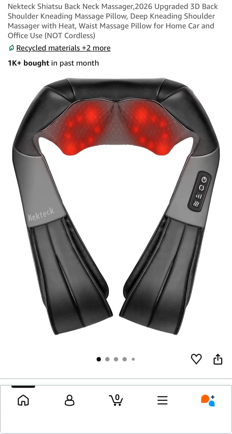 Nekteck Shiatsu Neck and Back Massager - photo 2