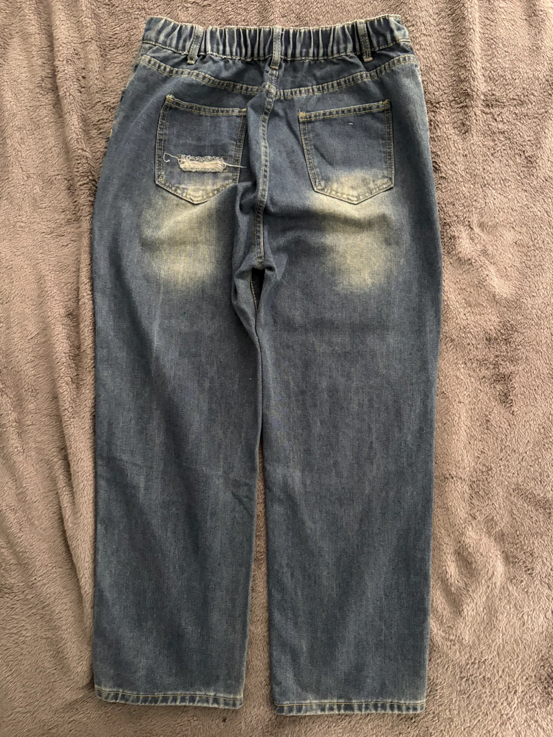 Distressed Light Wash Denim Jeans - photo 4