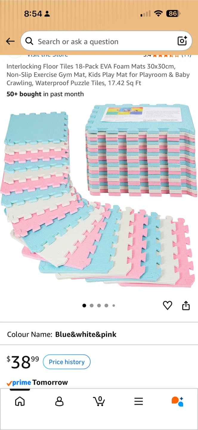 18-Pack Interlocking EVA Foam Floor Mats - photo 2