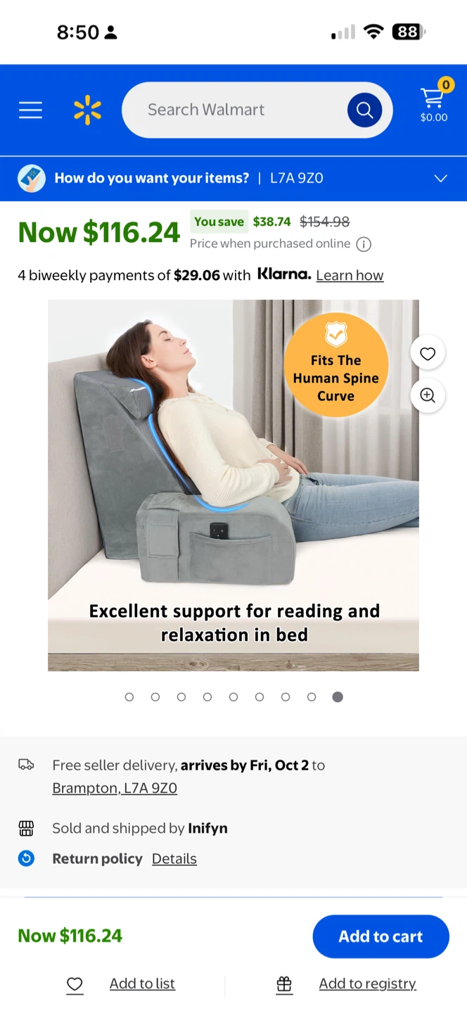 Grey Bed Rest Reading Pillow