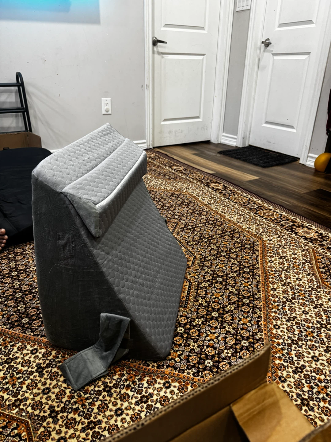 Grey Bed Rest Reading Pillow - photo 2