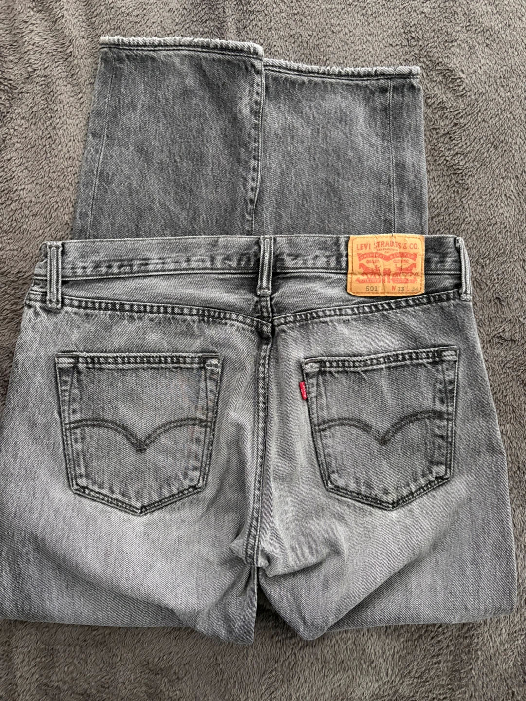 Levi's 501 Original Fit Jeans Gray W33 L34 - photo 3