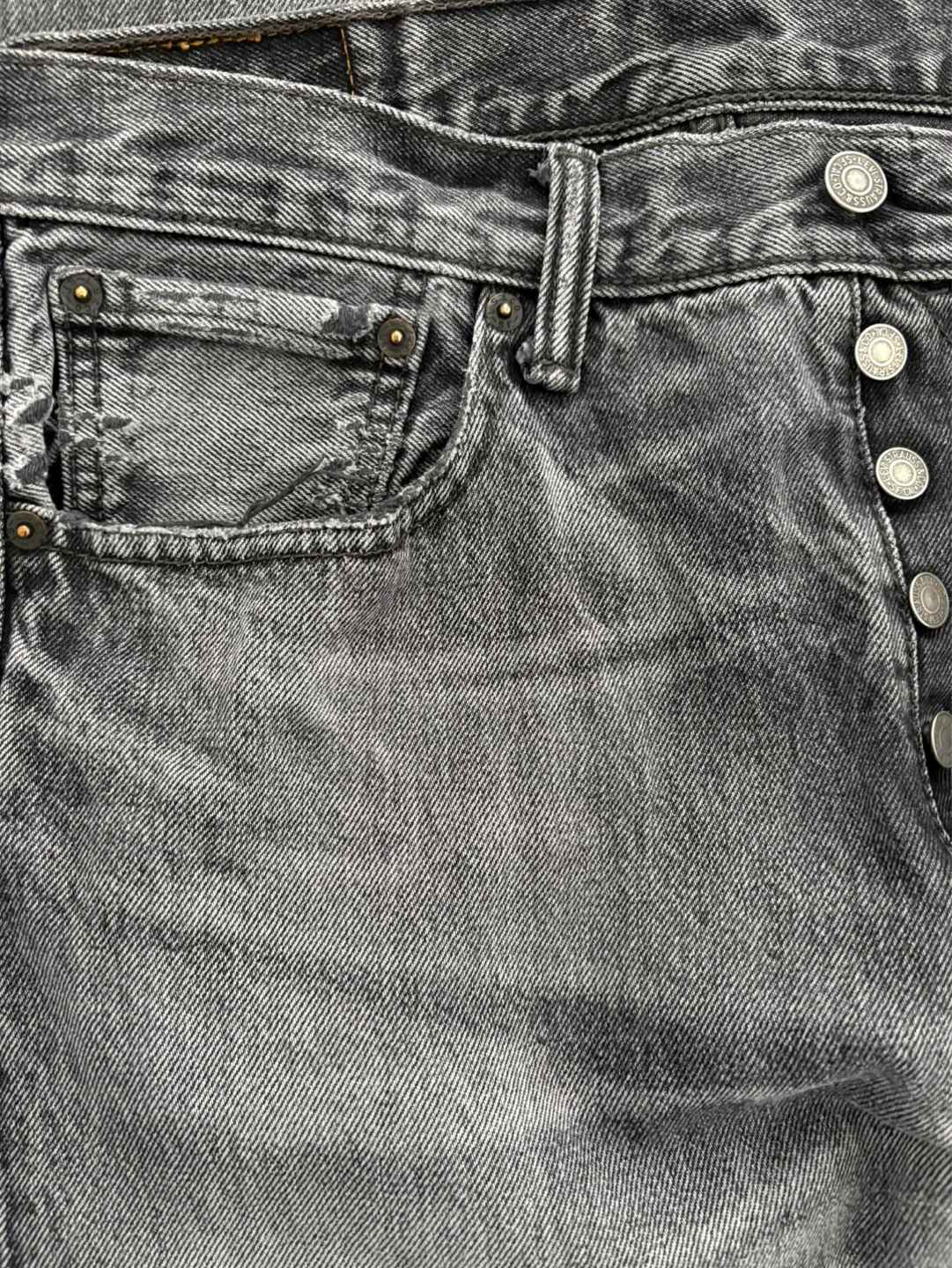 Levi's 501 Original Fit Jeans Gray W33 L34 - photo 2