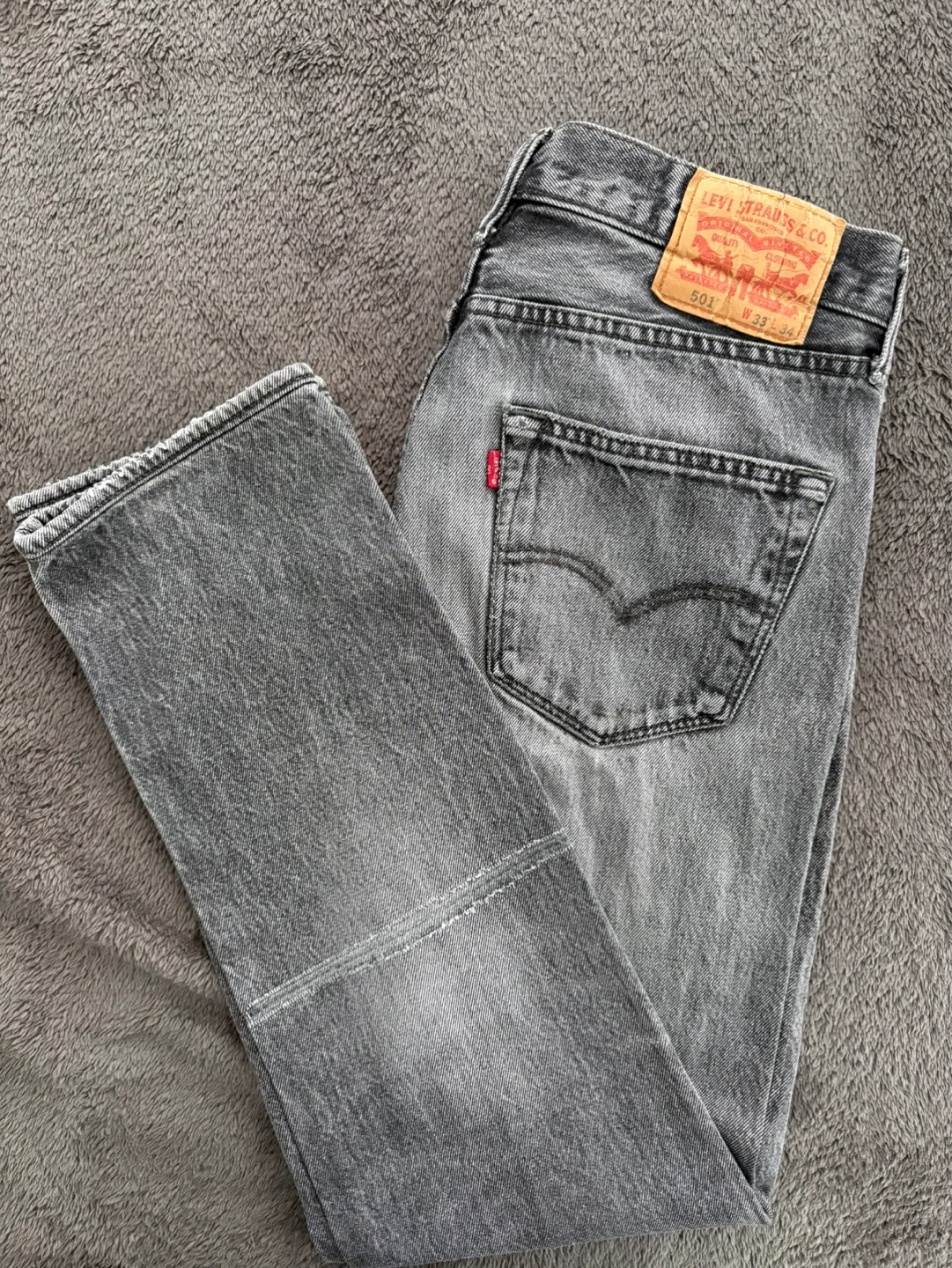 Levi's 501 Original Fit Jeans Gray W33 L34