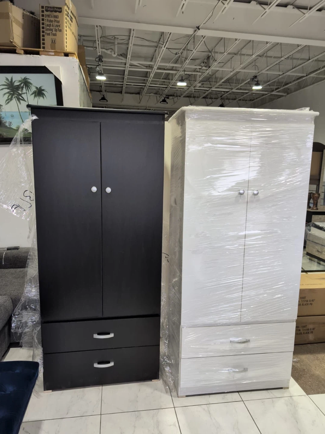 Modern Wardrobe with Two Drawers