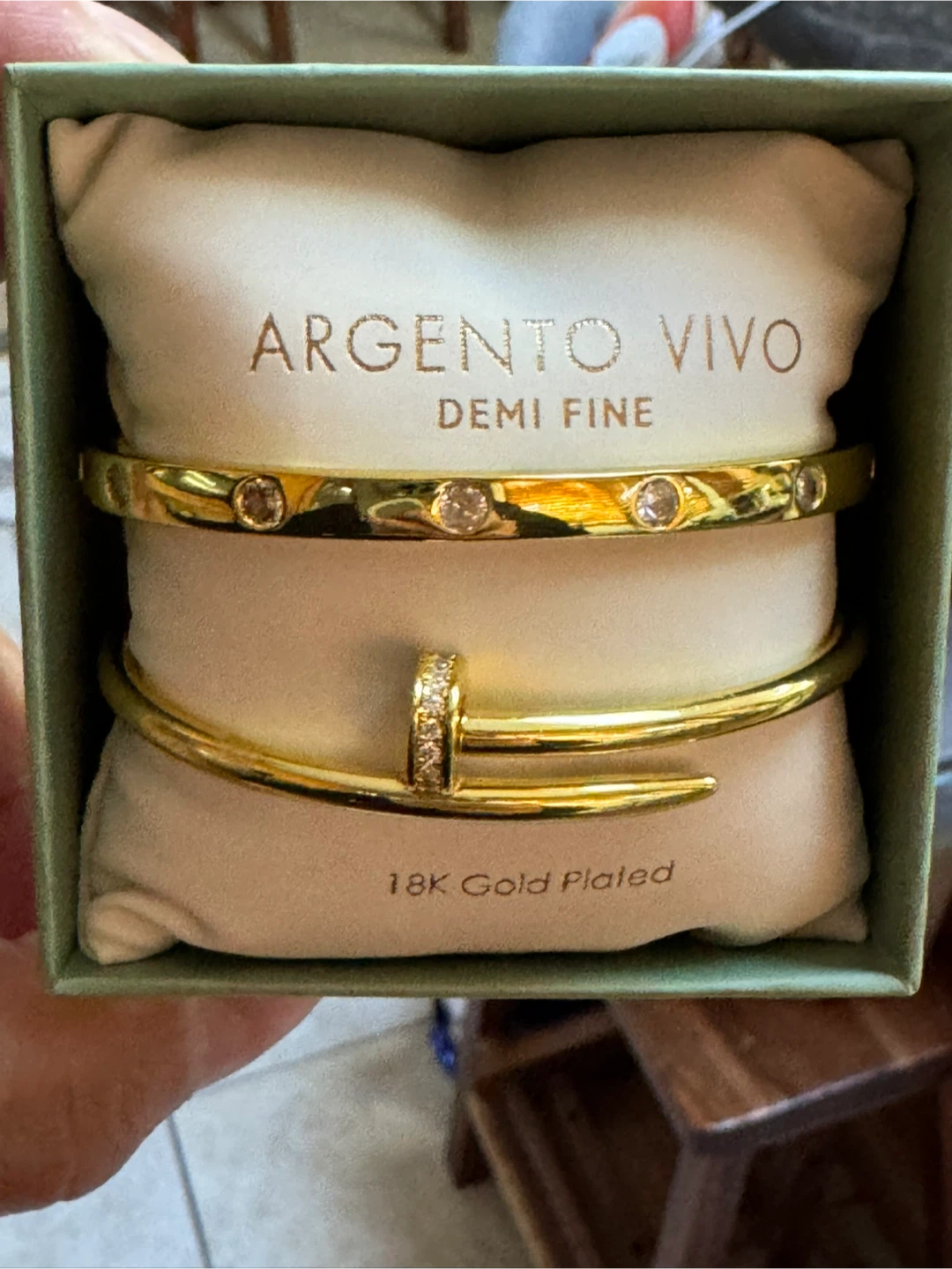 Genuine Argento Bellissima Bracelets both 18 Karat Gold