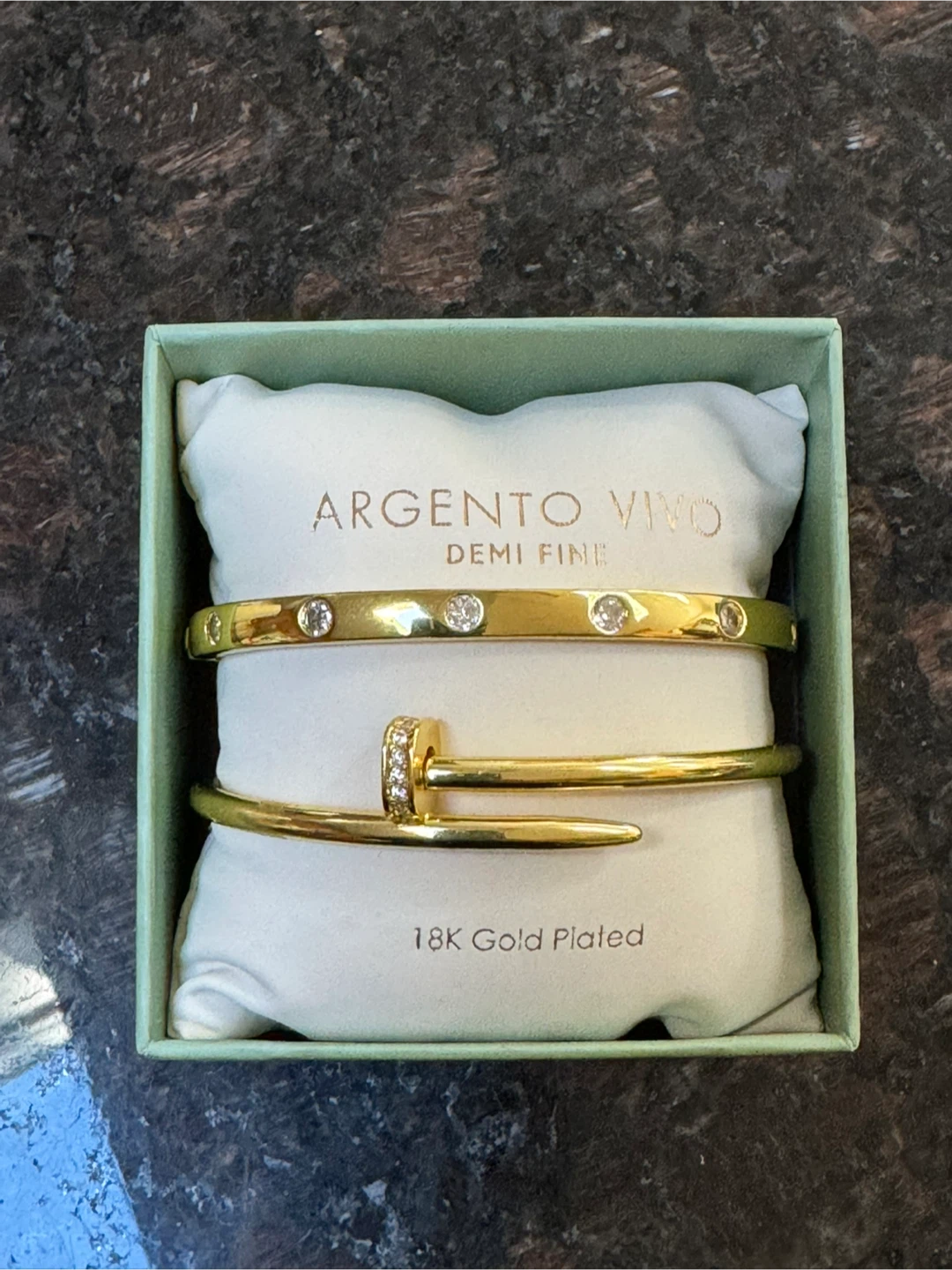 Genuine Argento Bellissima Bracelets both 18 Karat Gold - photo 4