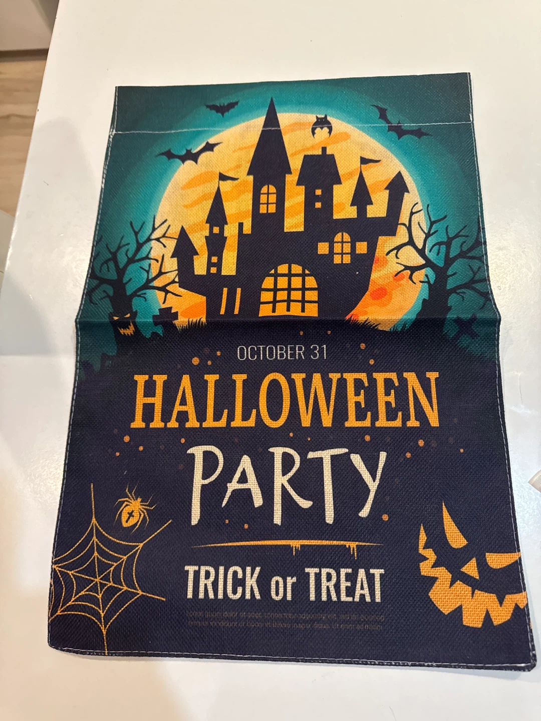 Halloween Table Runner and Party Sign