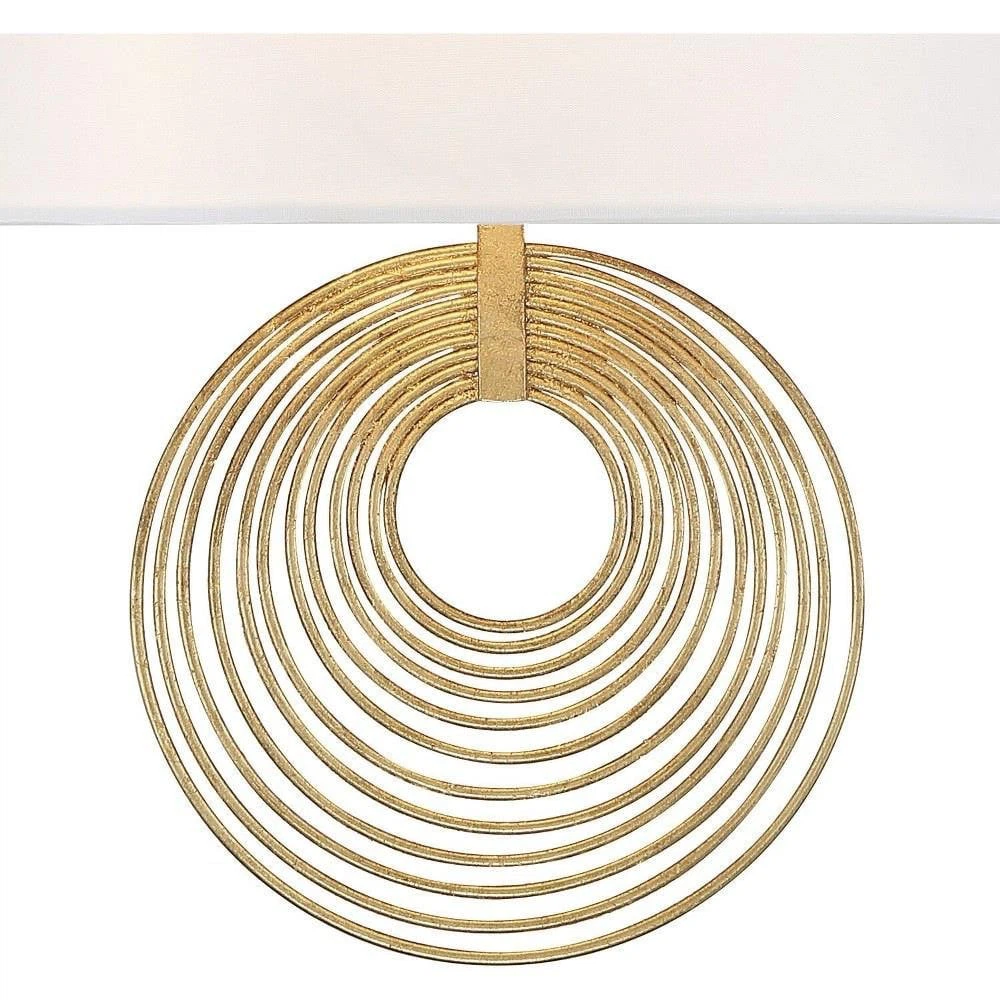 Gold Metal Wall Sconce with White Shade 2 - photo 3