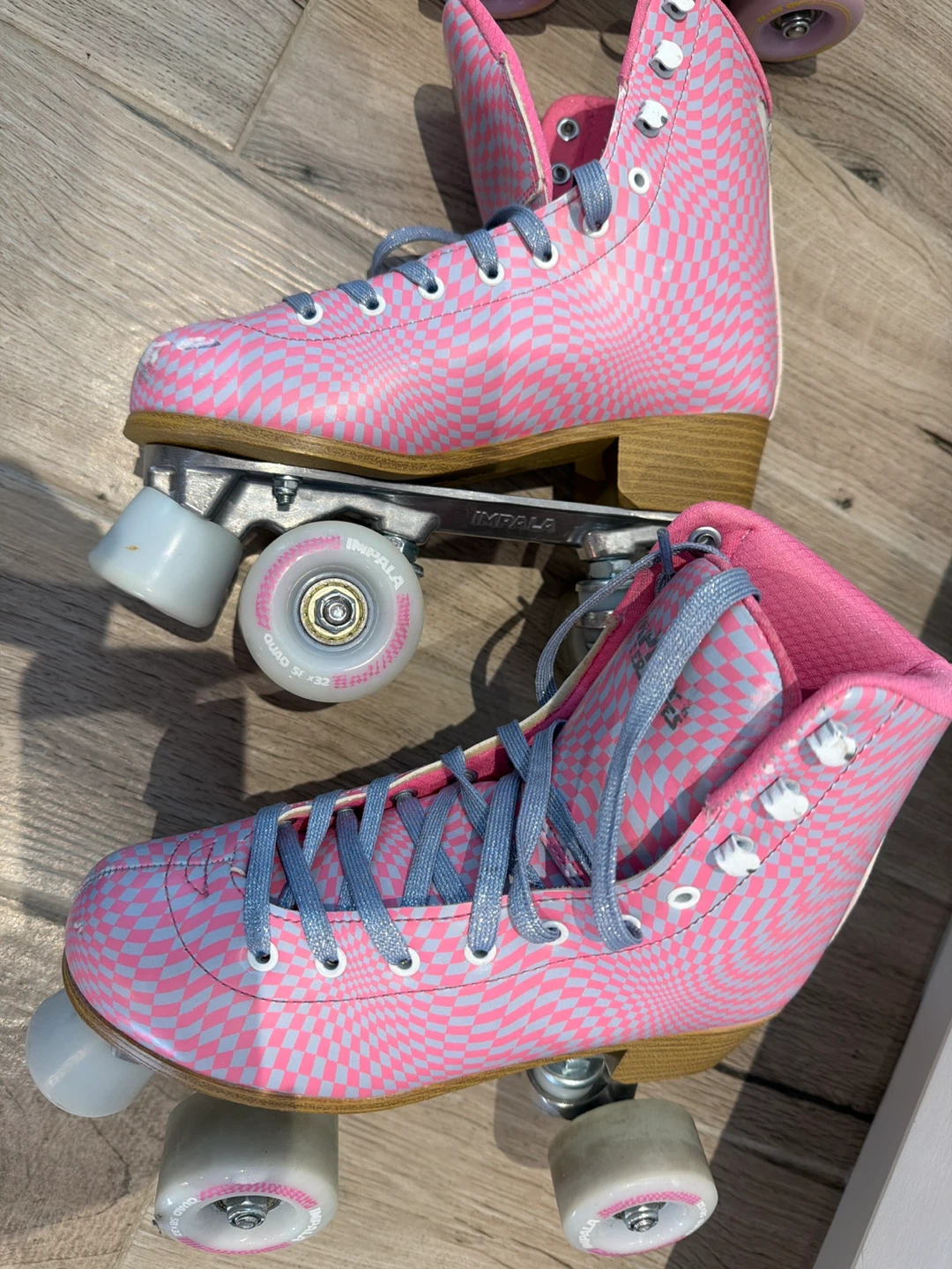 Impala Quad Roller Skates Pink Checkered - photo 3
