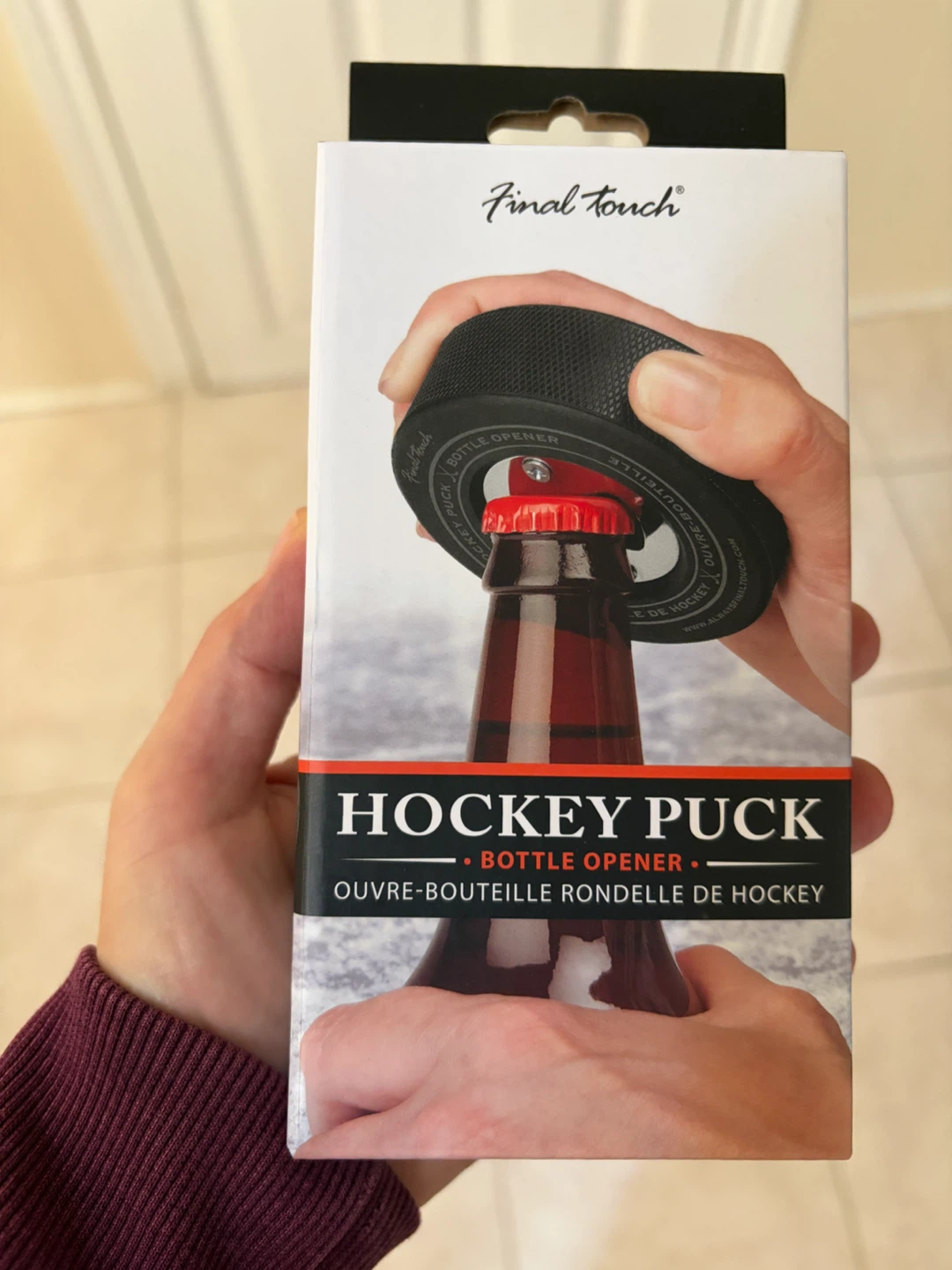 Final Touch Hockey Puck Bottle Opener