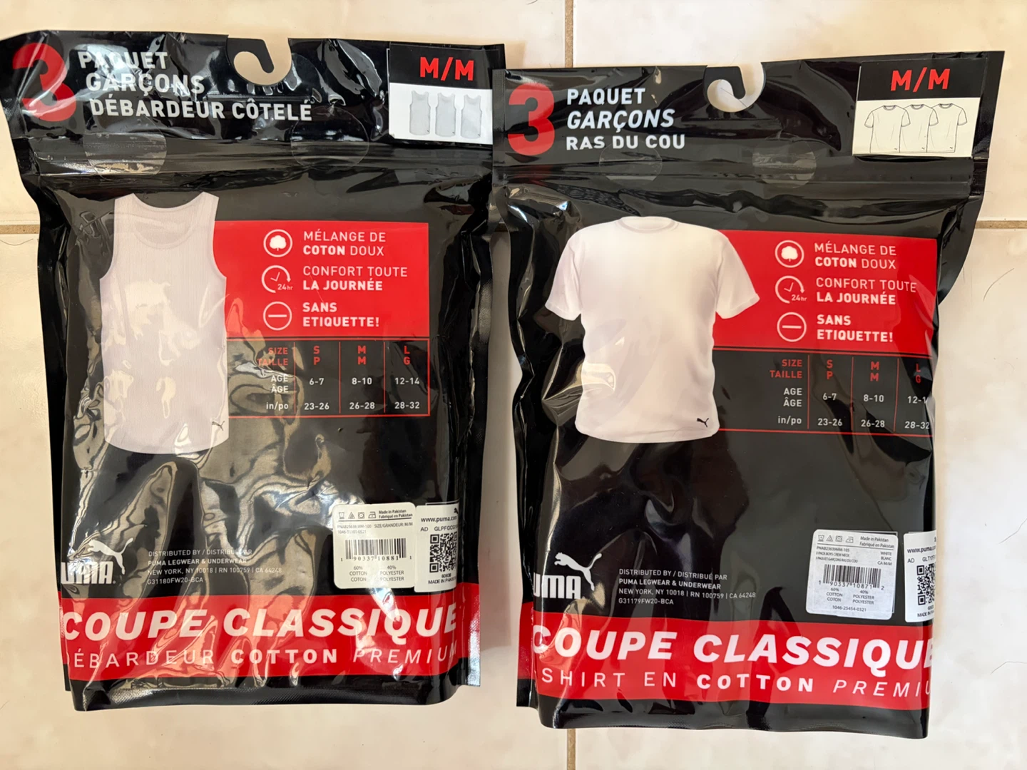 Puma Boys Classic Fit Tank and Crew Neck 3-Packs - photo 2