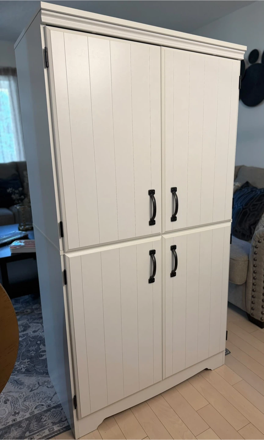South Shore Farnel 4-Door Storage Cabinet – White – New