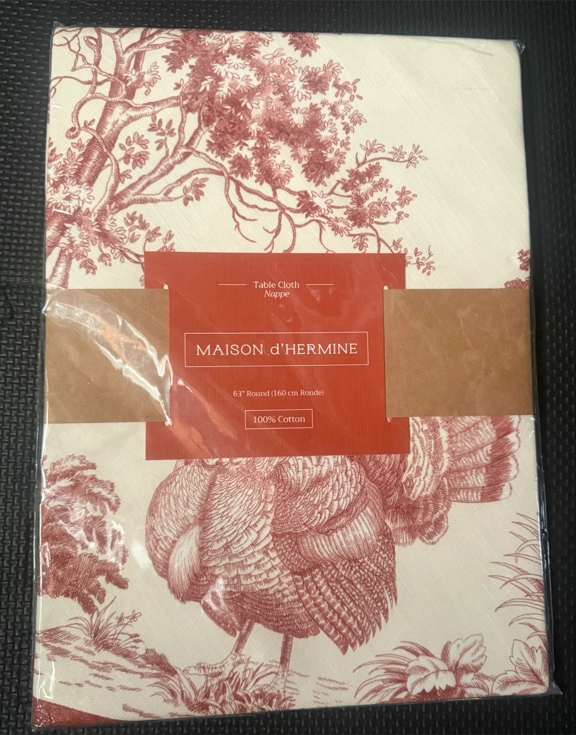 Sealed! Maison d'Hermine Round Tablecloth 63 inch