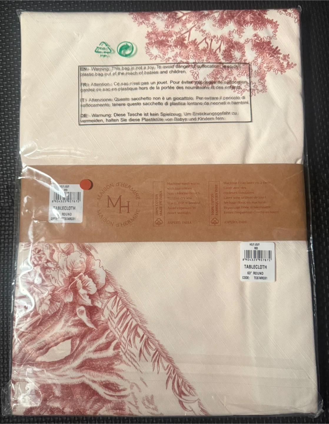 Sealed! Maison d'Hermine Round Tablecloth 63 inch - photo 2