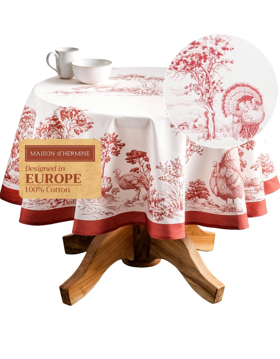 Sealed! Maison d'Hermine Round Tablecloth 63 inch - photo 3