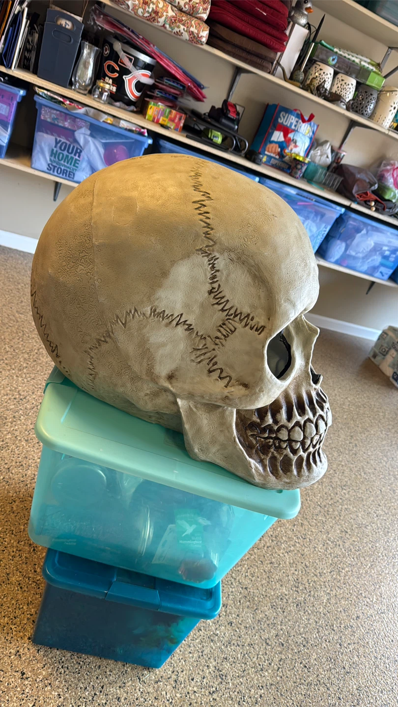 Large Decorative Light Up Skull Halloween NEW - photo 2
