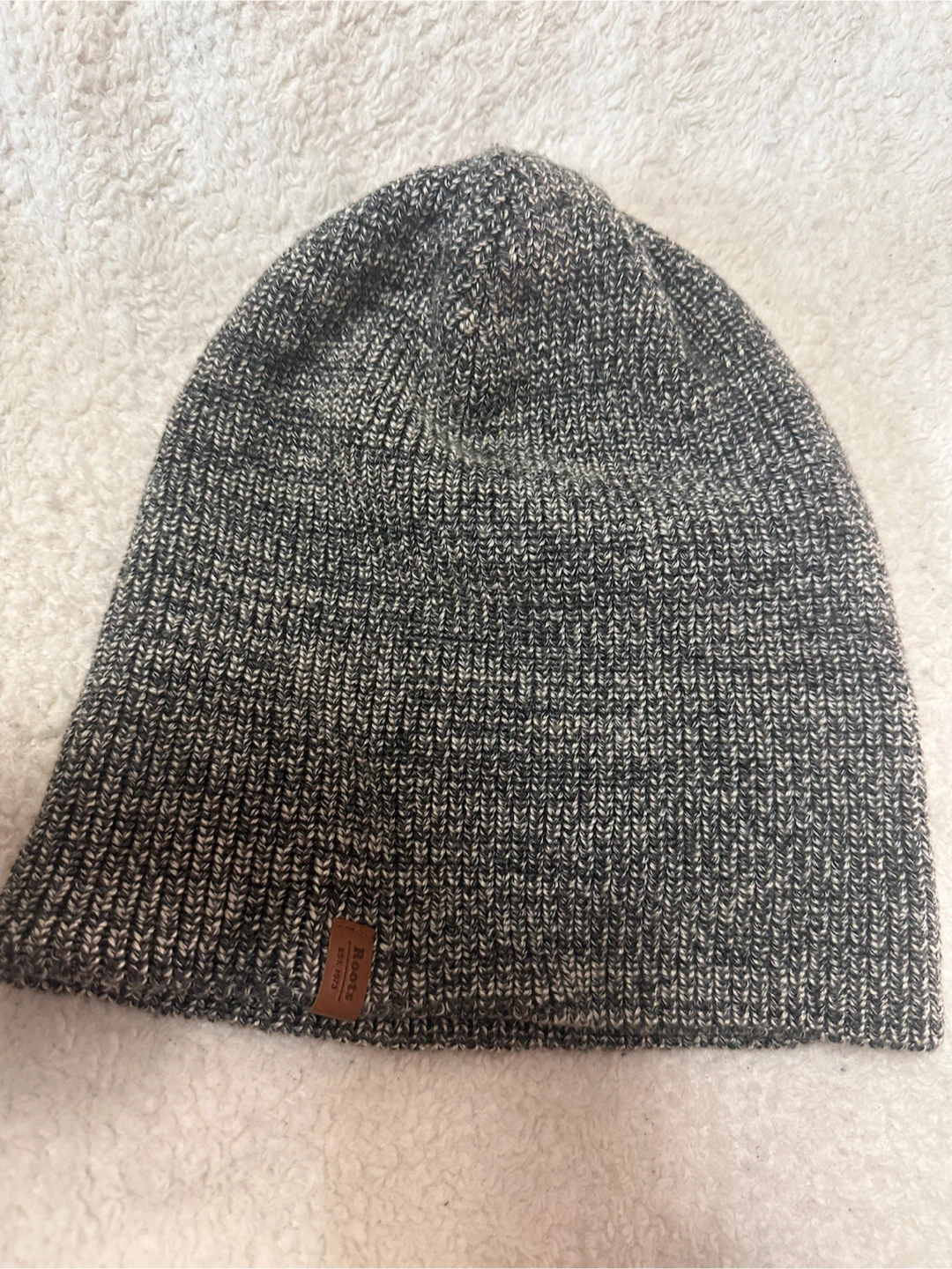 Roots Grey Knit Beanie