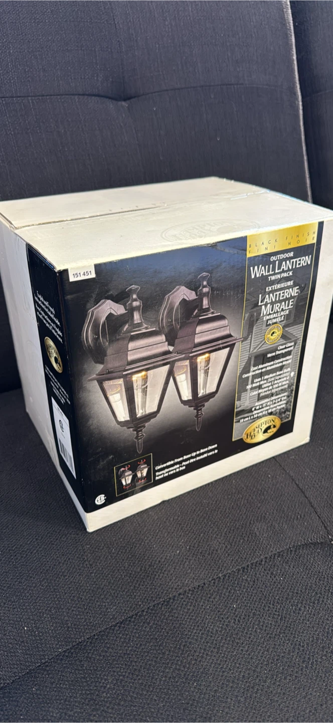 Hampton Bay Outdoor Wall Lantern Twin Pack