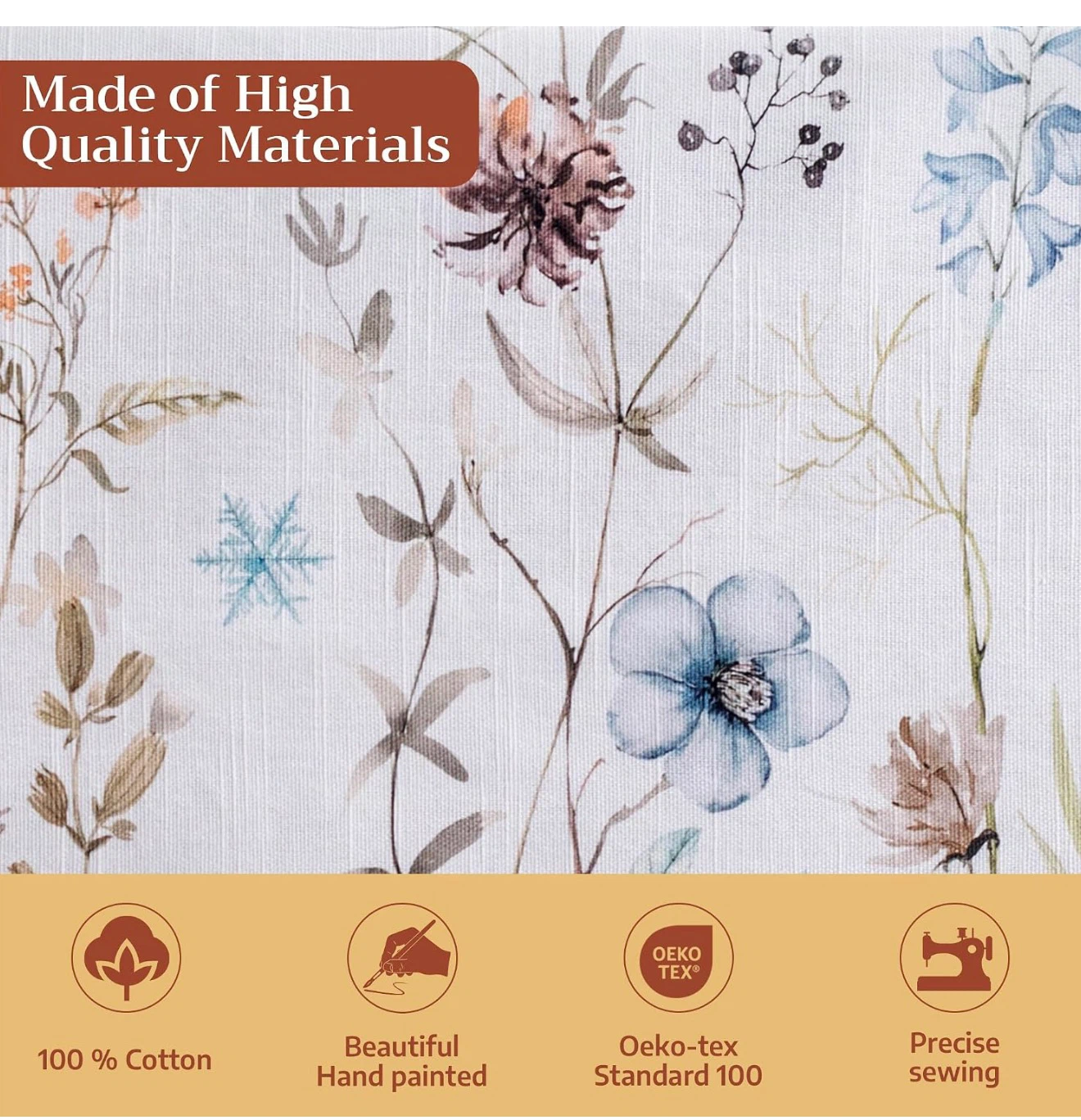 Sealed! Maison d'Hermine Ice Florals Tablecloth 54x54 - photo 4