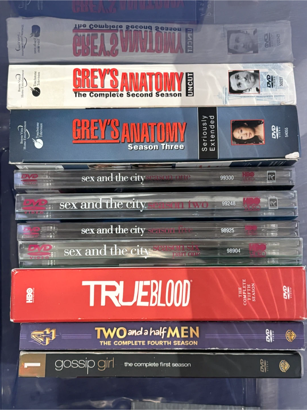 DVD Collection tv series with the bin
