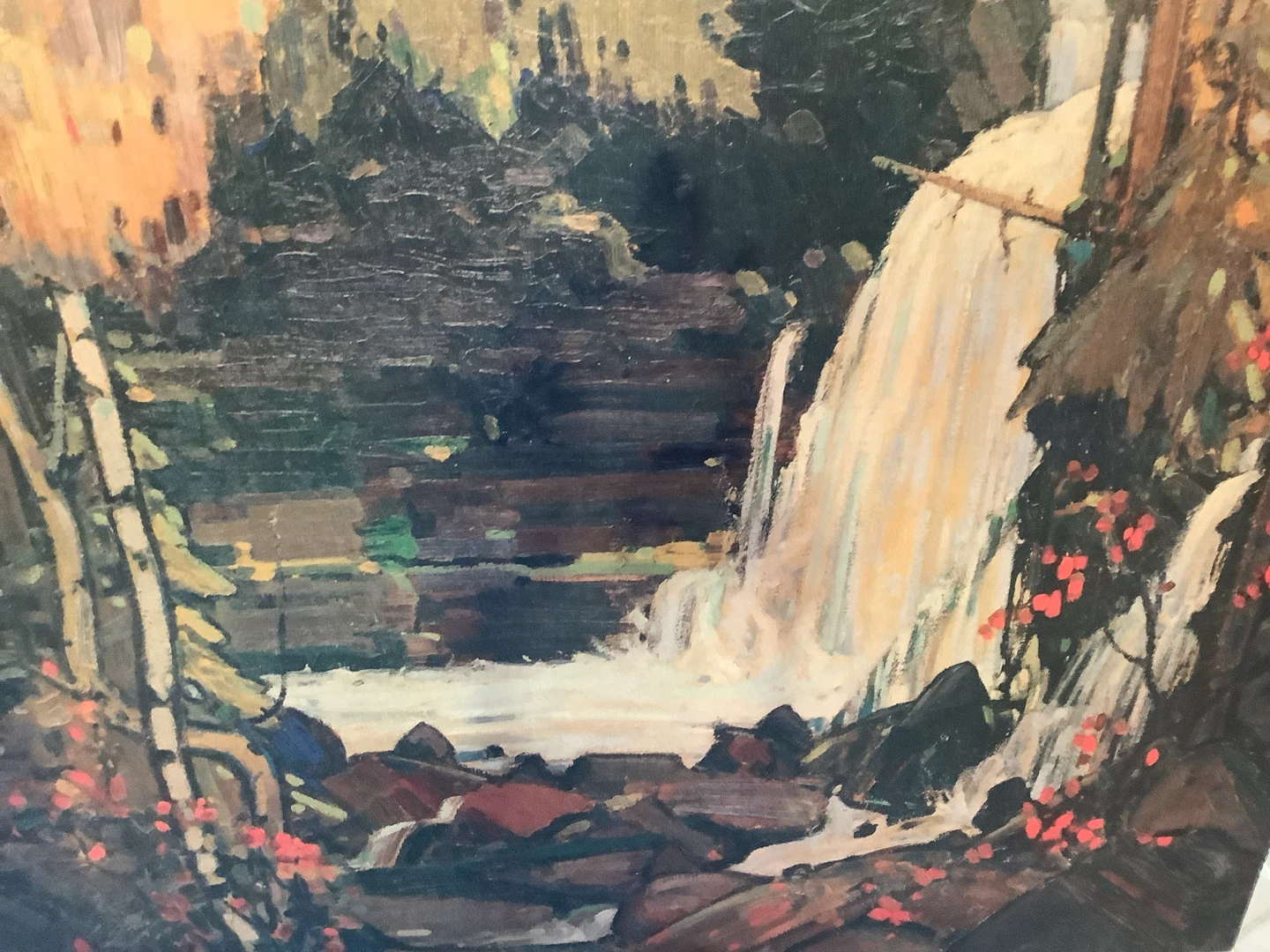 Tom Thomson’s Textured Print on Canvas “Woodland Waterfall” 🐞 - photo 2