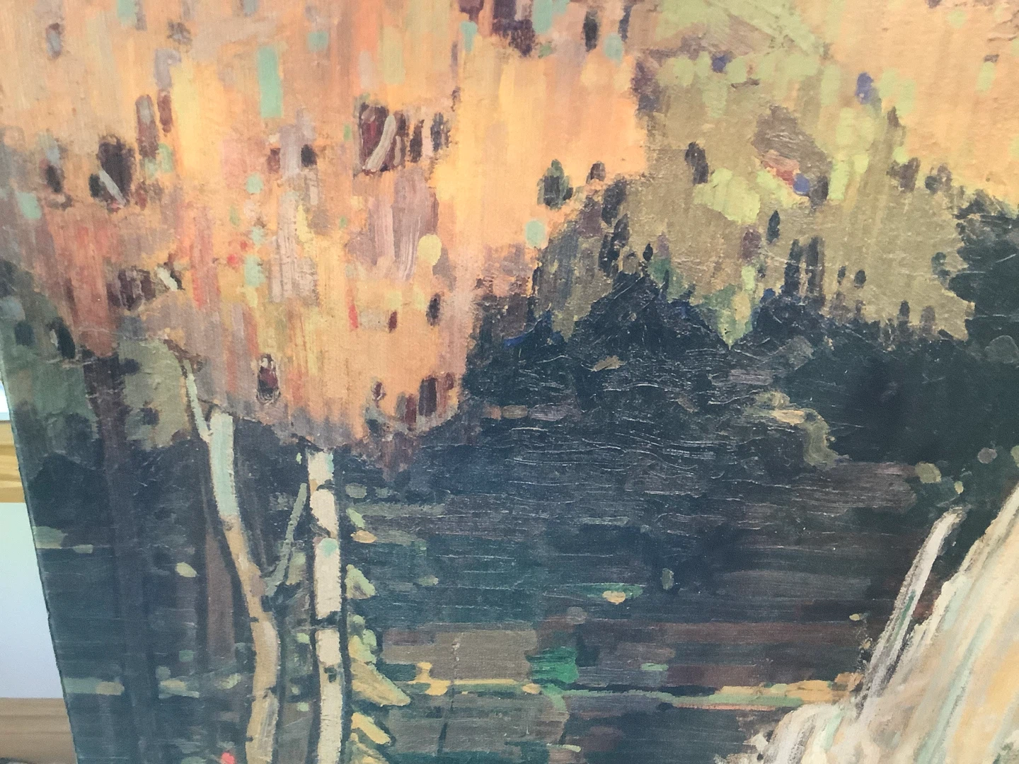 Tom Thomson’s Textured Print on Canvas “Woodland Waterfall” 🐞 - photo 3