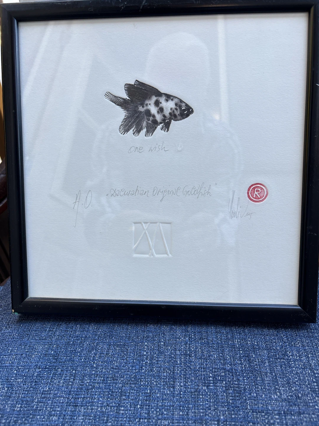 One Wish Original Goldfish Framed Art