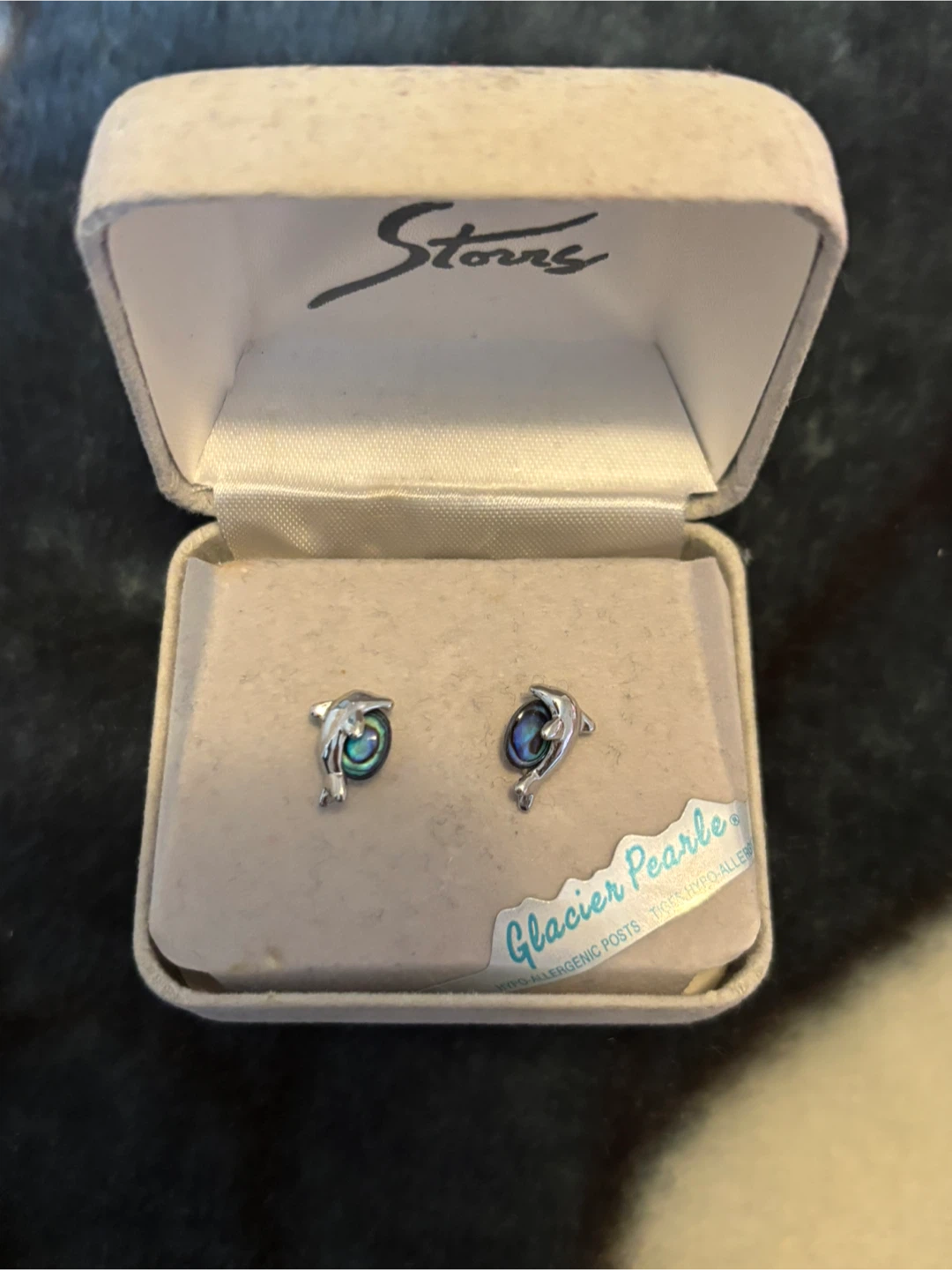 Dolphin earrings with matching necklace new