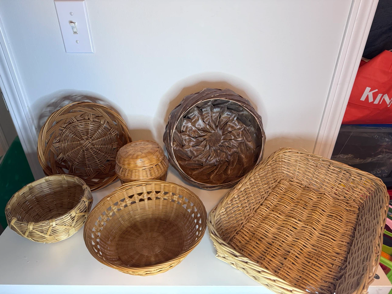 Assorted Woven Basket Lot - Set of 6 - photo 2